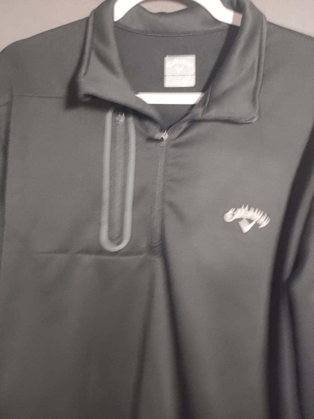 Callaway Golf Quarter Zip Jacket Pullover With Pockets Black Men's Size L - Picture 3 of 4